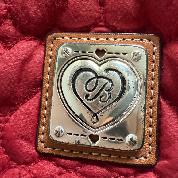 Brighton Quilted Crossbody Mini Bag Adjustable Strap Heart Charm Front Pocket - Picture 8 of 13